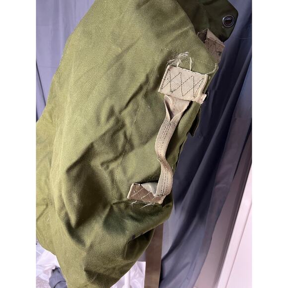 Military Duffle Bag Rucksack OD Nylon TOP LOAD Army Duffel USGI NO PAINT VGC - Picture 4 of 6